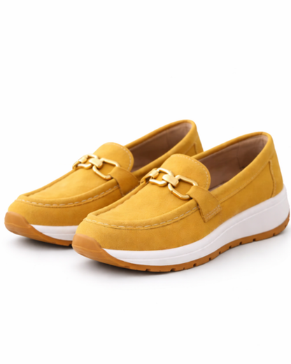Mocassins Femme Plateforme – Chaîne Métallique & Style Casual Chic | Confort & Élégance Quotidienne