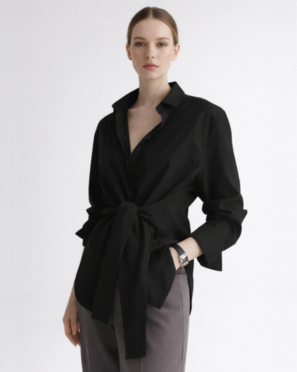 Chemise Femme Cintrée à Nouer – Style Chic & Coupe Valorisante | Bureau & Casual Élégant