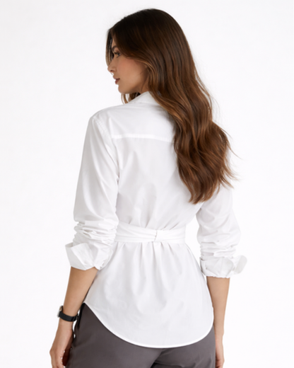 Chemise Femme Cintrée à Nouer – Style Chic & Coupe Valorisante | Bureau & Casual Élégant