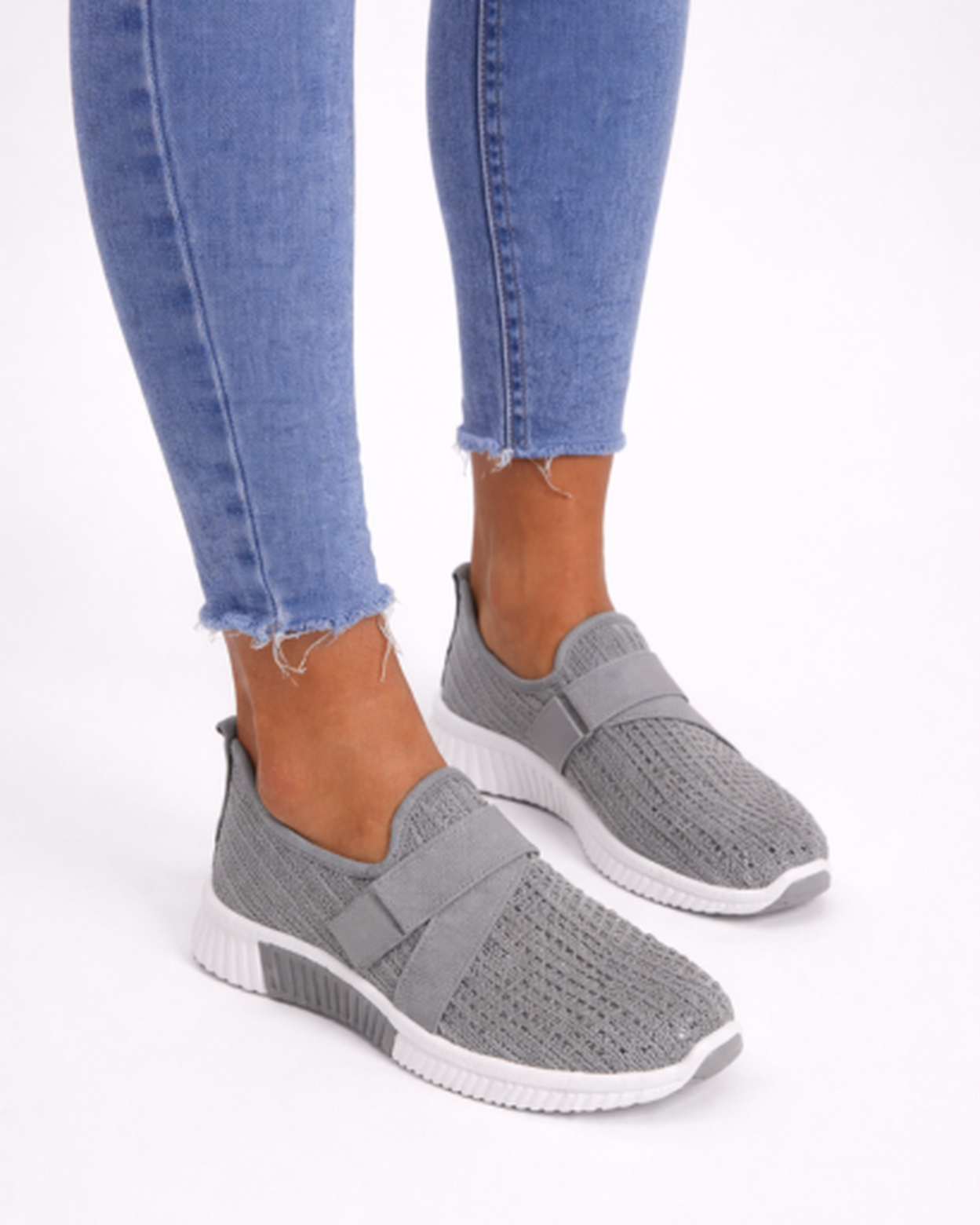 Baskets slip-on femme – confort léger en maille perforée | semelle amortissante