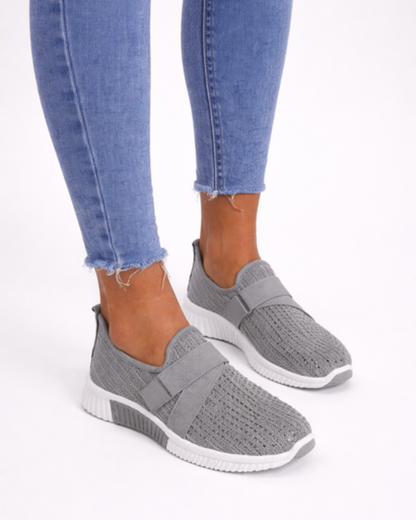 Baskets slip-on femme – confort léger en maille perforée | semelle amortissante