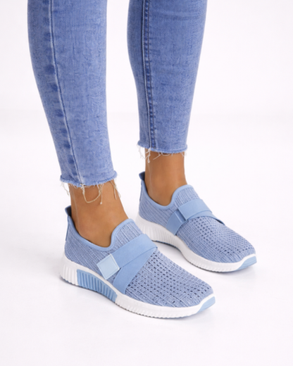 Baskets slip-on femme – confort léger en maille perforée | semelle amortissante