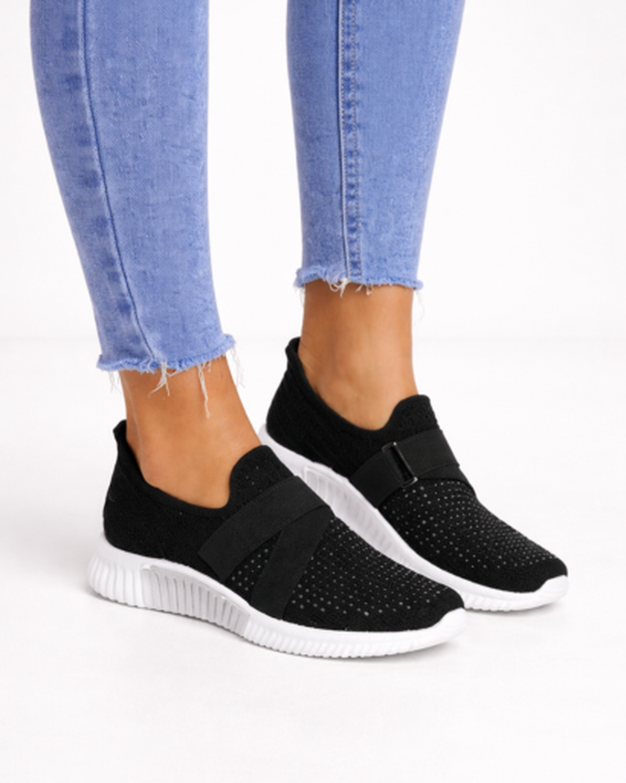 Baskets slip-on femme – confort léger en maille perforée | semelle amortissante
