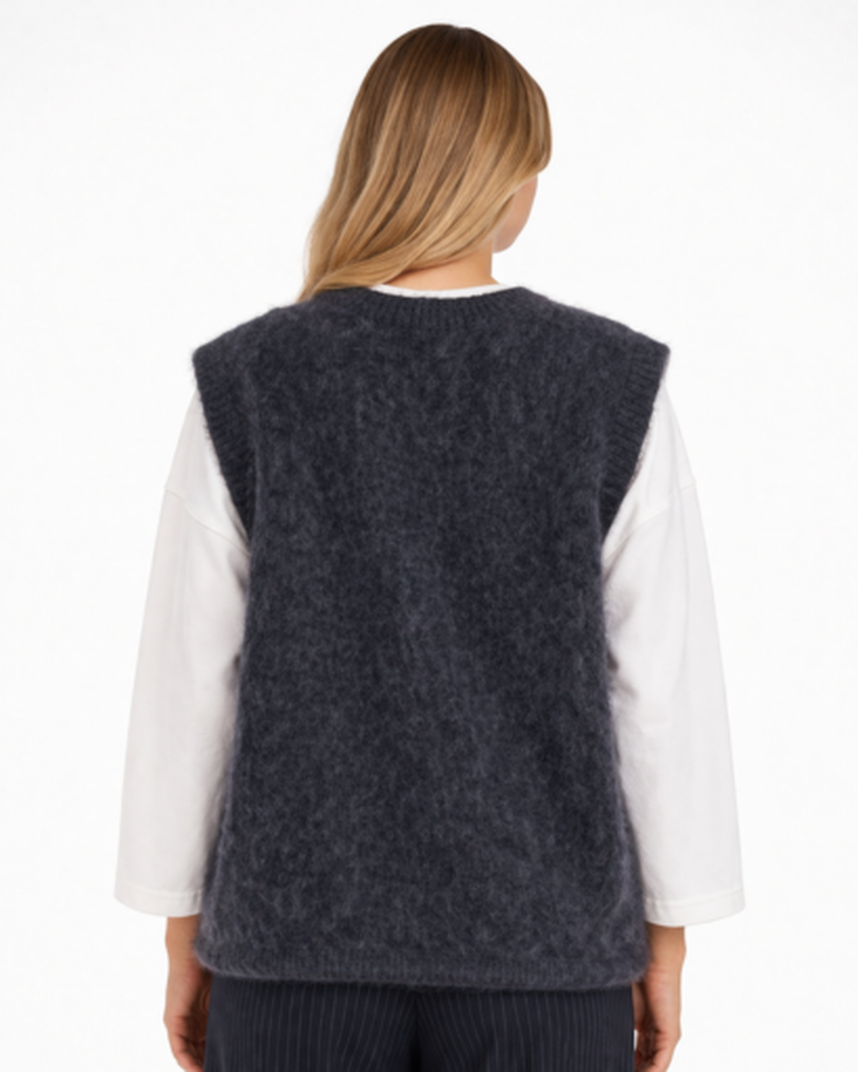 Gilet Sans Manches Femme Maille Texturée – Coupe Droite & Style Tendance | Casual Chic