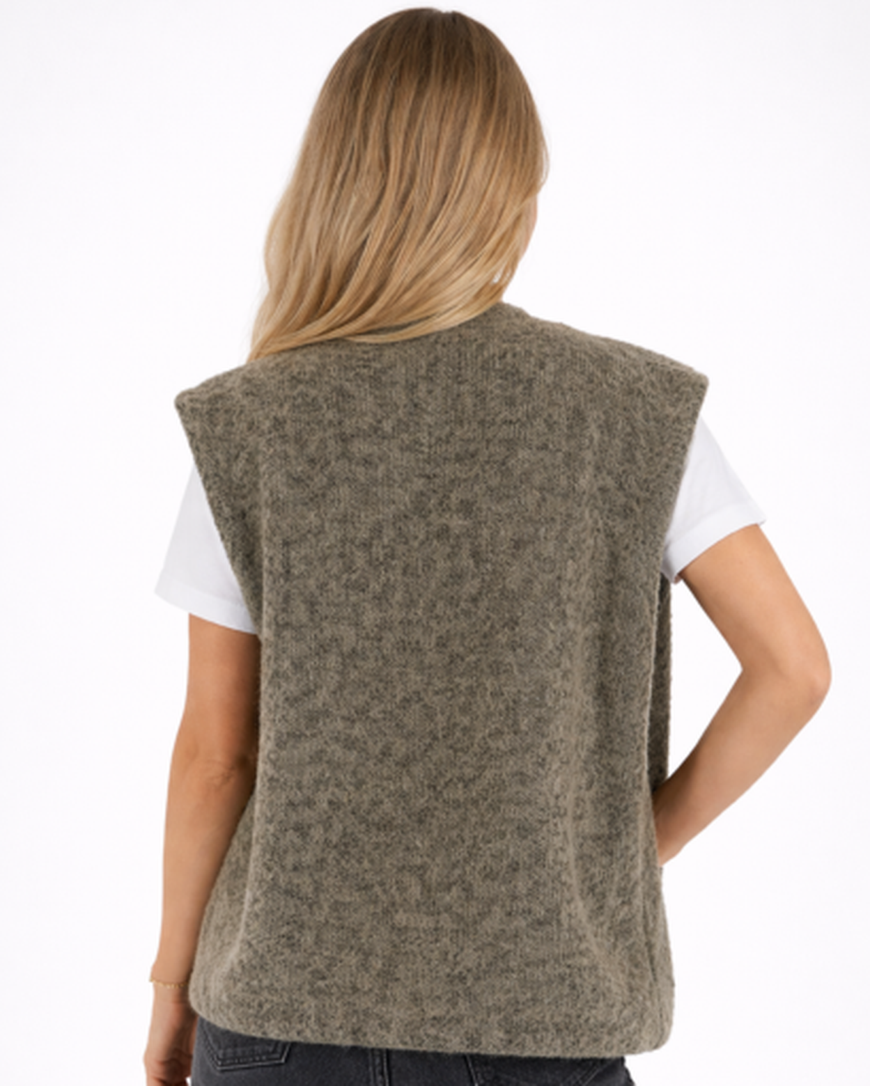 Gilet Sans Manches Femme Maille Texturée – Coupe Droite & Style Tendance | Casual Chic