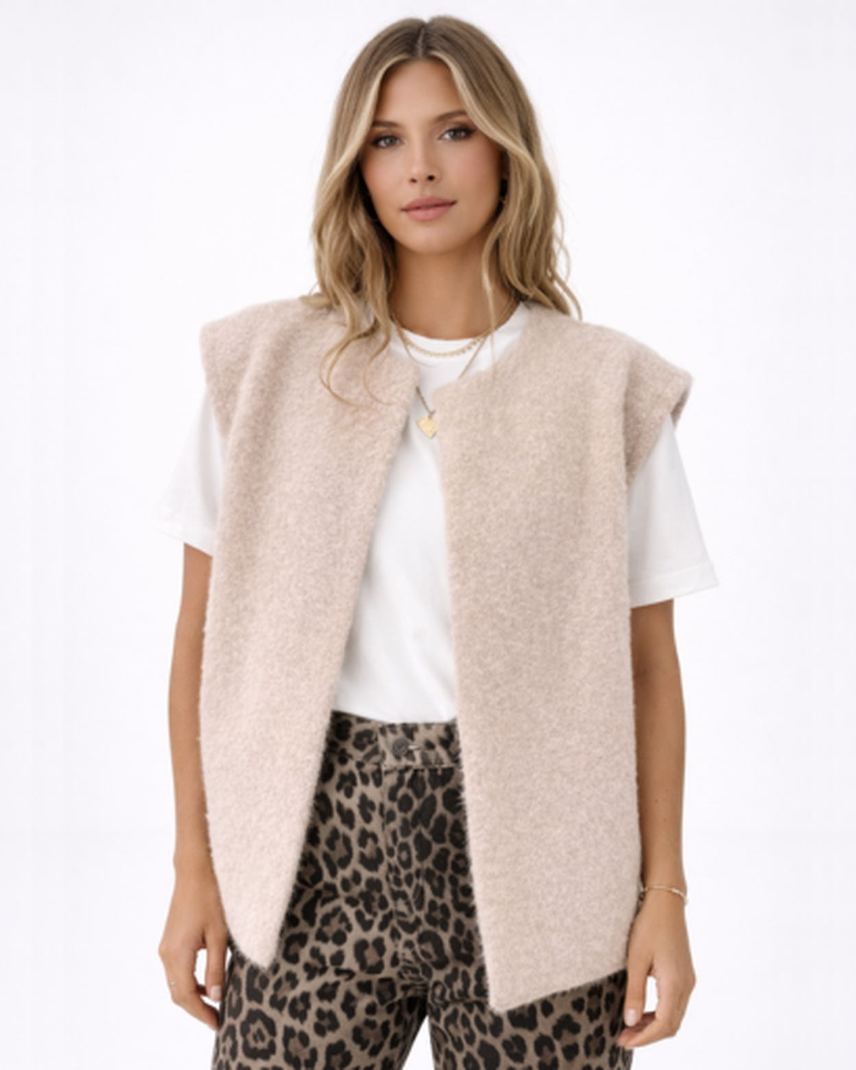 Gilet Sans Manches Femme Maille Texturée – Coupe Droite & Style Tendance | Casual Chic