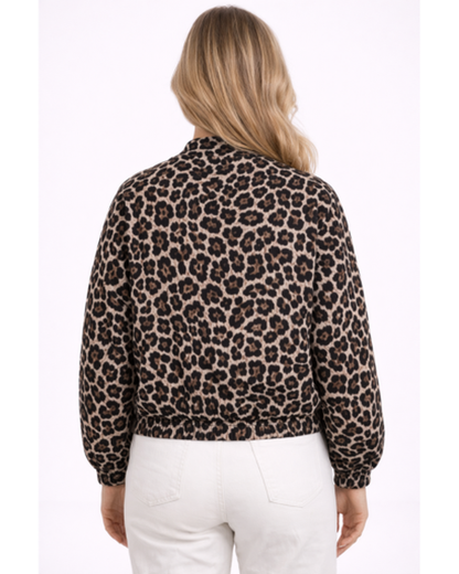 Veste Femme Imprimé Léopard – Style Audacieux & Coupe Droite | Look Casual Chic