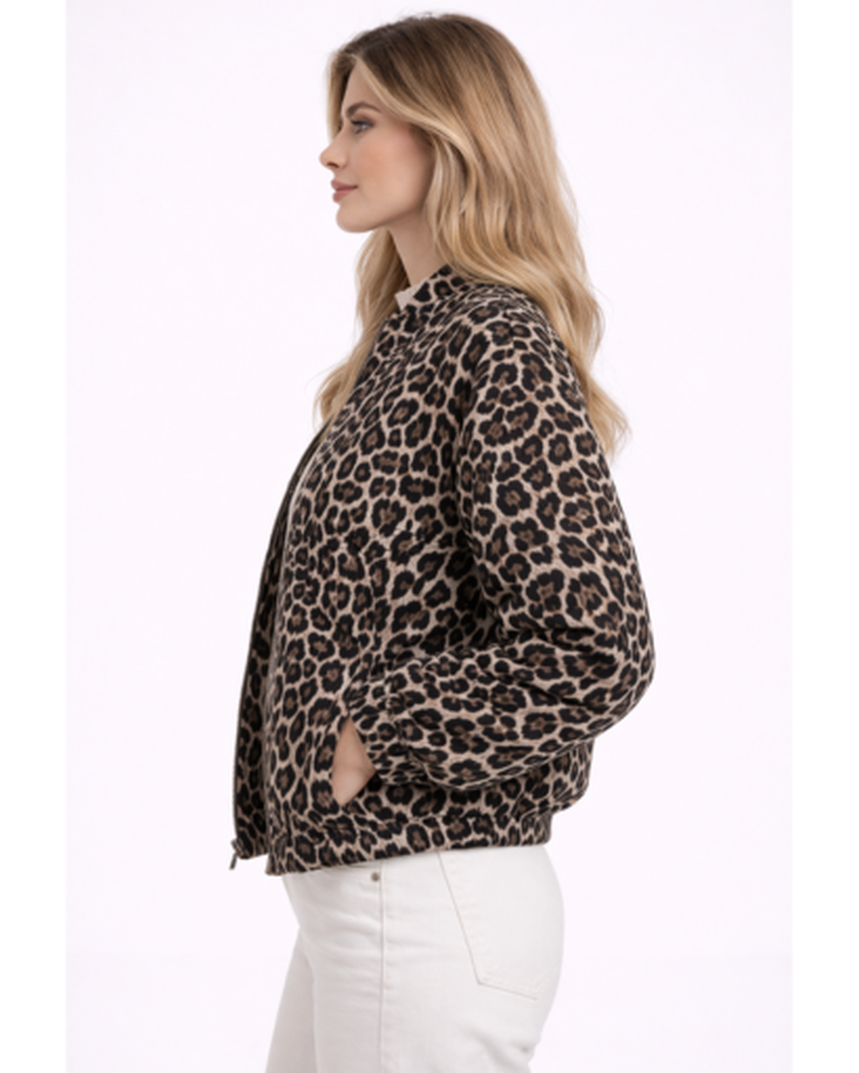 Veste Femme Imprimé Léopard – Style Audacieux & Coupe Droite | Look Casual Chic