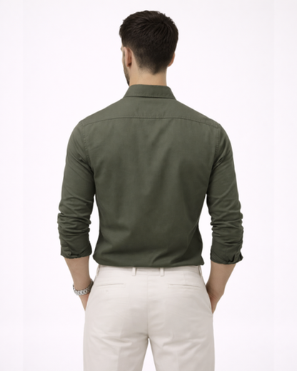 Chemise Homme Manches Longues Coupe Ajustée – Style Raffiné & Matière Respirante | Bureau Chic