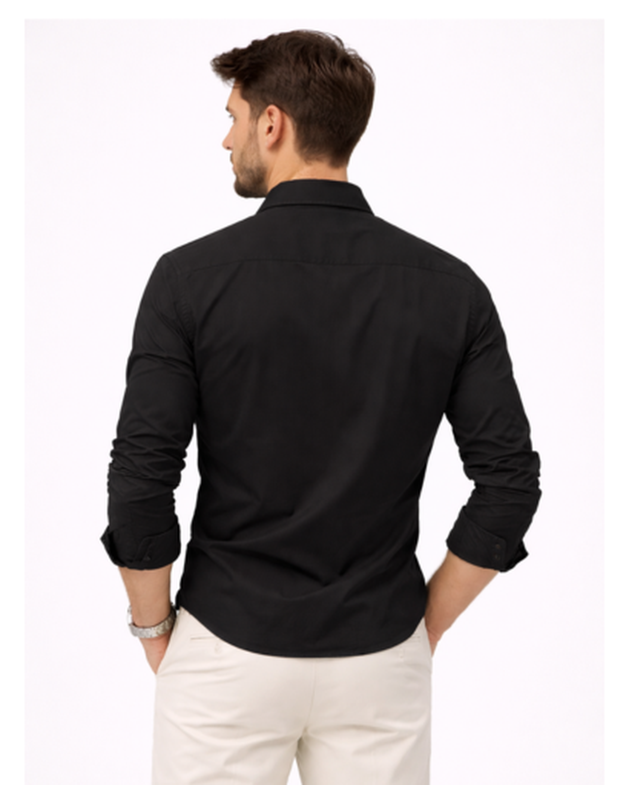 Chemise Homme Manches Longues Coupe Ajustée – Style Raffiné & Matière Respirante | Bureau Chic