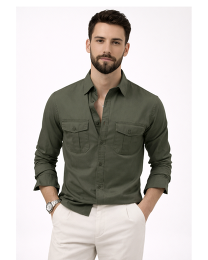 Chemise Homme Manches Longues Coupe Ajustée – Style Raffiné & Matière Respirante | Bureau Chic