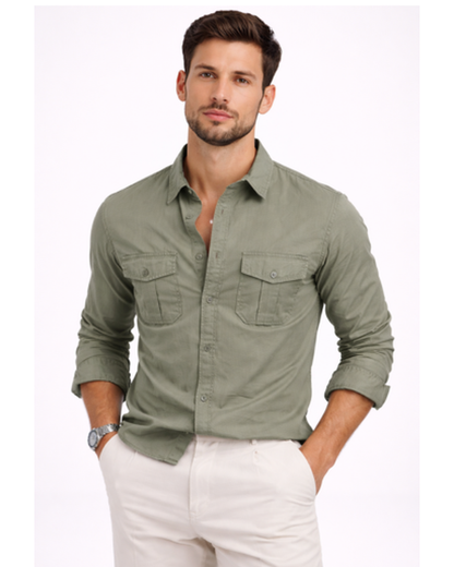Chemise Homme Manches Longues Coupe Ajustée – Style Raffiné & Matière Respirante | Bureau Chic
