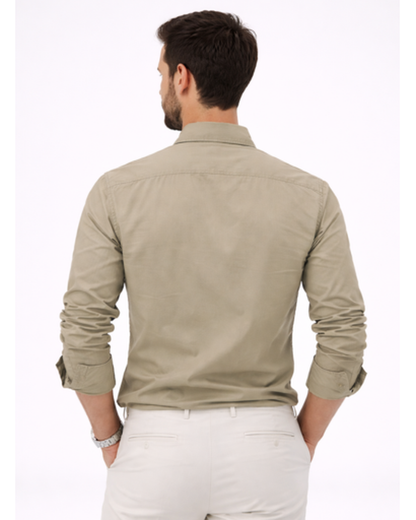 Chemise Homme Manches Longues Coupe Ajustée – Style Raffiné & Matière Respirante | Bureau Chic