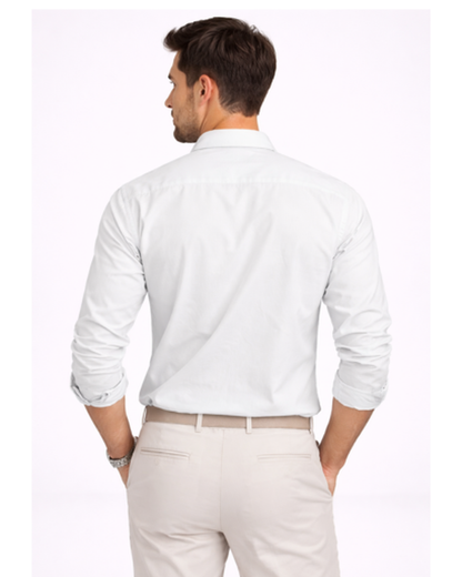 Chemise Homme Manches Longues Coupe Ajustée – Style Raffiné & Matière Respirante | Bureau Chic