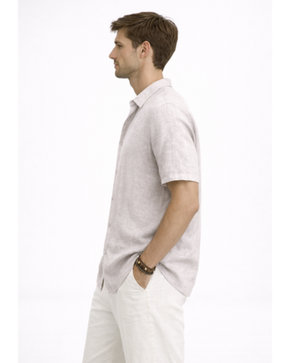 Chemise Homme Manches Courtes Col Classique – Style Intemporel & Coupe Soignée | Bureau & Été