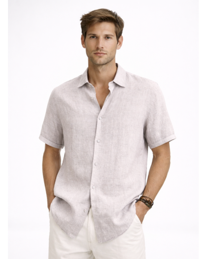 Chemise Homme Manches Courtes Col Classique – Style Intemporel & Coupe Soignée | Bureau & Été
