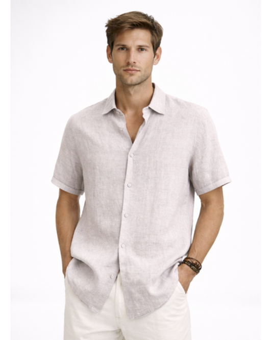 Chemise Homme Manches Courtes Col Classique – Style Intemporel & Coupe Soignée | Bureau & Été