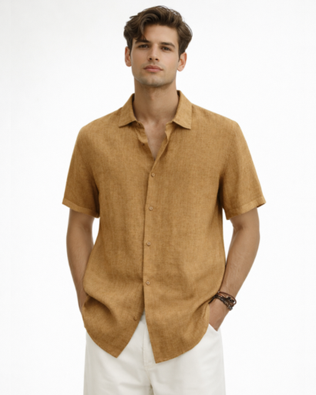 Chemise Homme Manches Courtes Col Classique – Style Intemporel & Coupe Soignée | Bureau & Été