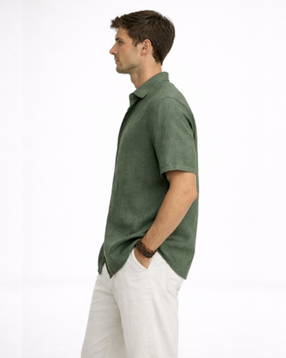 Chemise Homme Manches Courtes Col Classique – Style Intemporel & Coupe Soignée | Bureau & Été