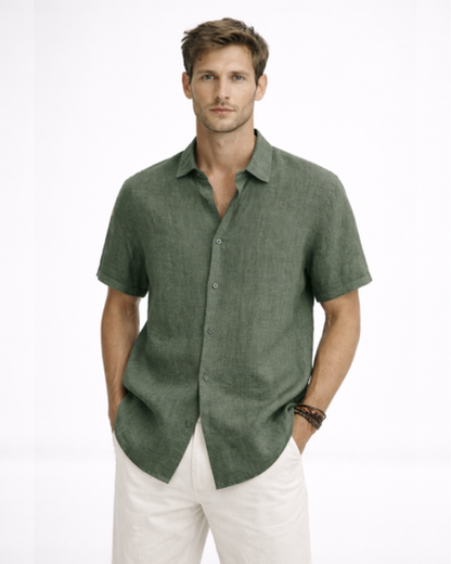 Chemise Homme Manches Courtes Col Classique – Style Intemporel & Coupe Soignée | Bureau & Été