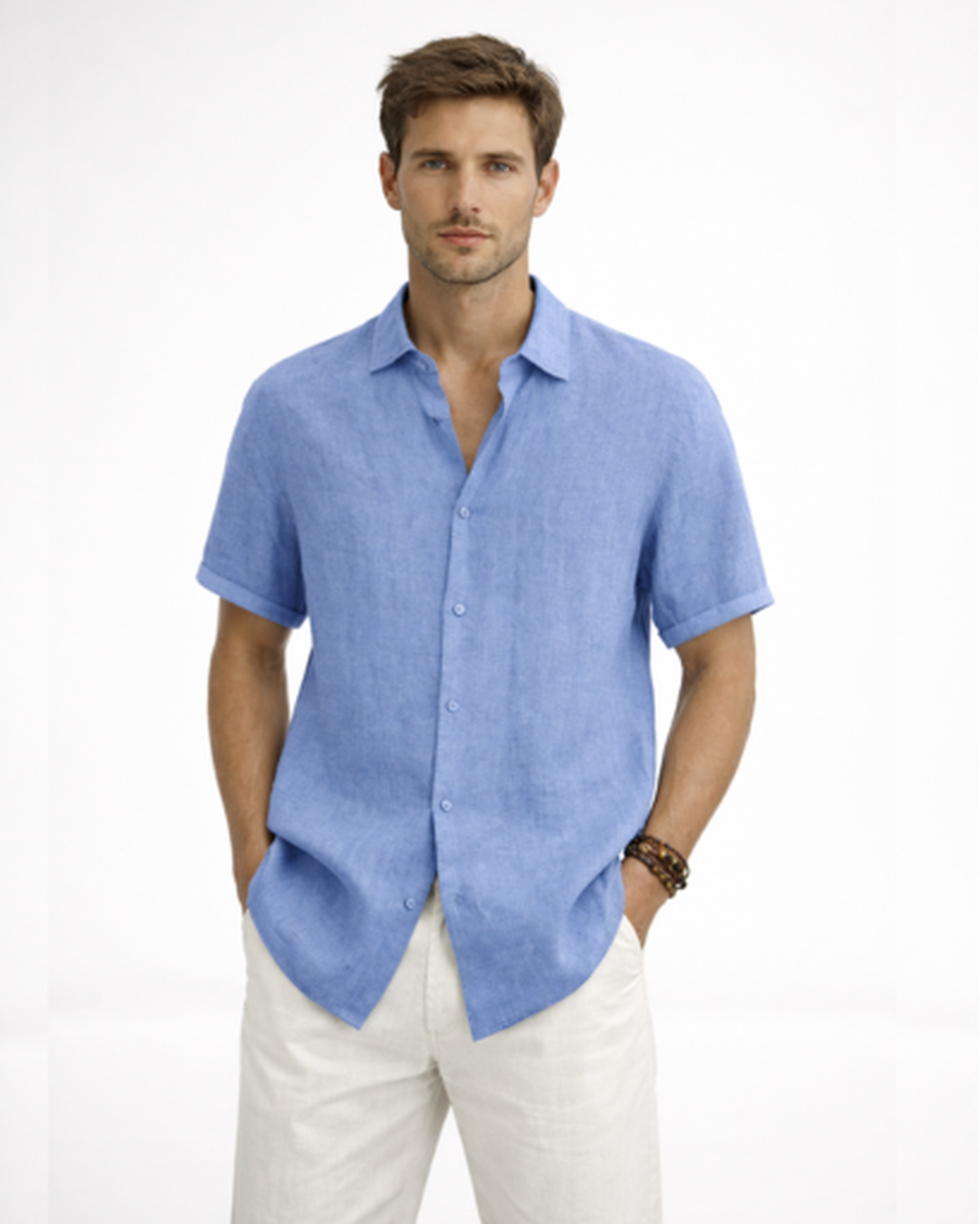 Chemise Homme Manches Courtes Col Classique – Style Intemporel & Coupe Soignée | Bureau & Été