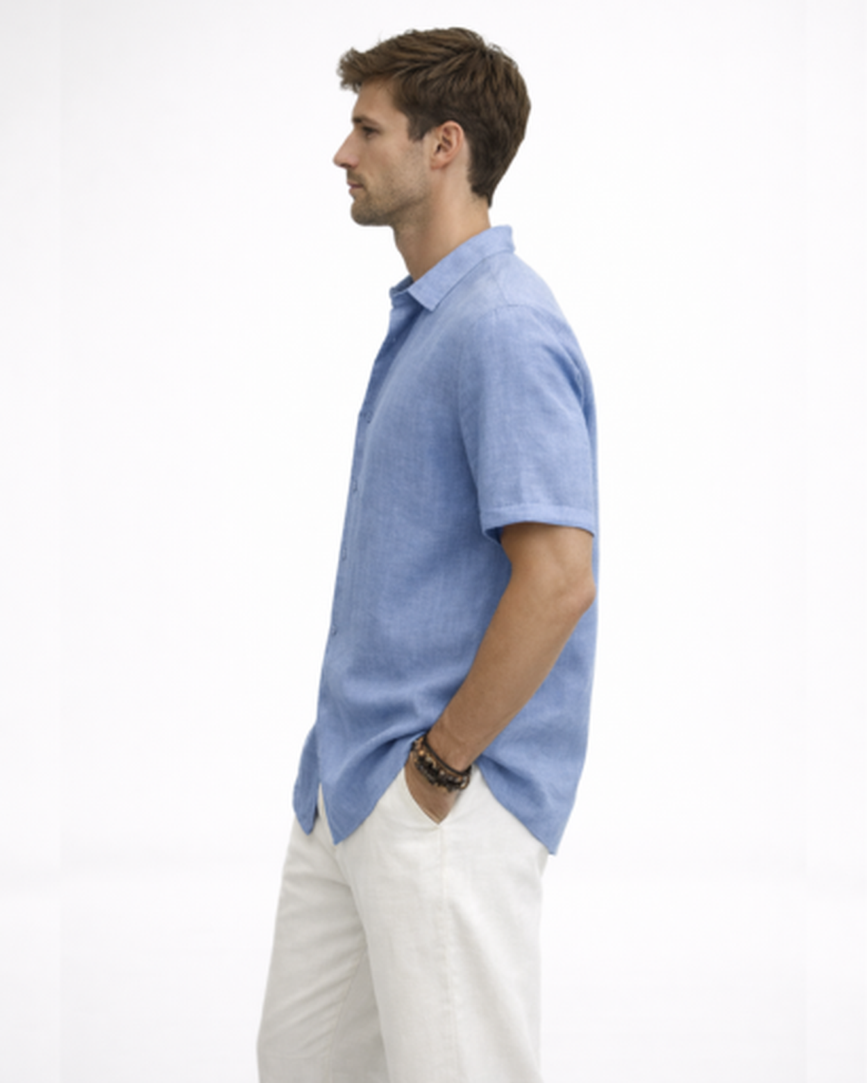 Chemise Homme Manches Courtes Col Classique – Style Intemporel & Coupe Soignée | Bureau & Été