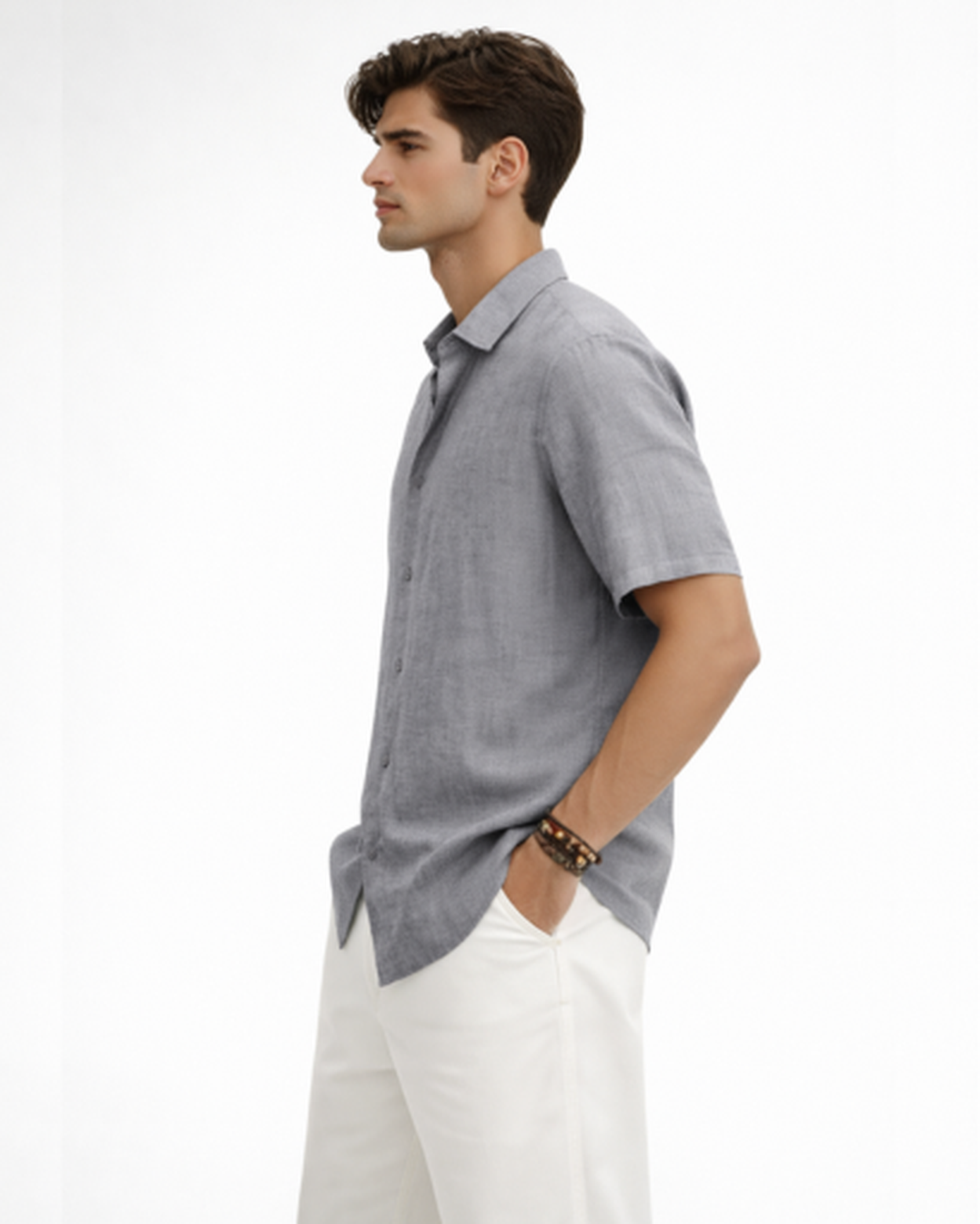 Chemise Homme Manches Courtes Col Classique – Style Intemporel & Coupe Soignée | Bureau & Été