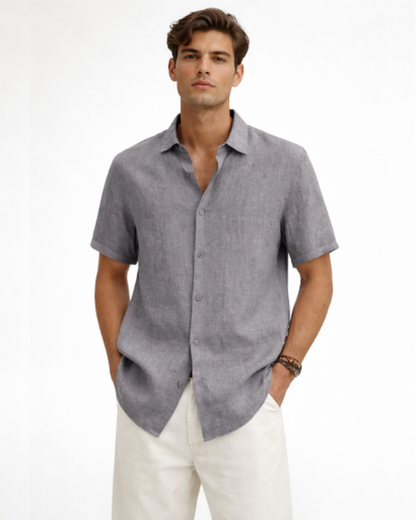 Chemise Homme Manches Courtes Col Classique – Style Intemporel & Coupe Soignée | Bureau & Été