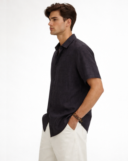Chemise Homme Manches Courtes Col Classique – Style Intemporel & Coupe Soignée | Bureau & Été