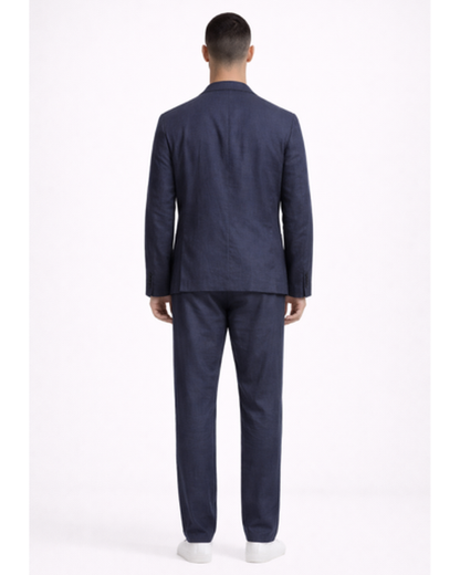 Completo da uomo casual con blazer monopetto e pantaloni a gamba dritta