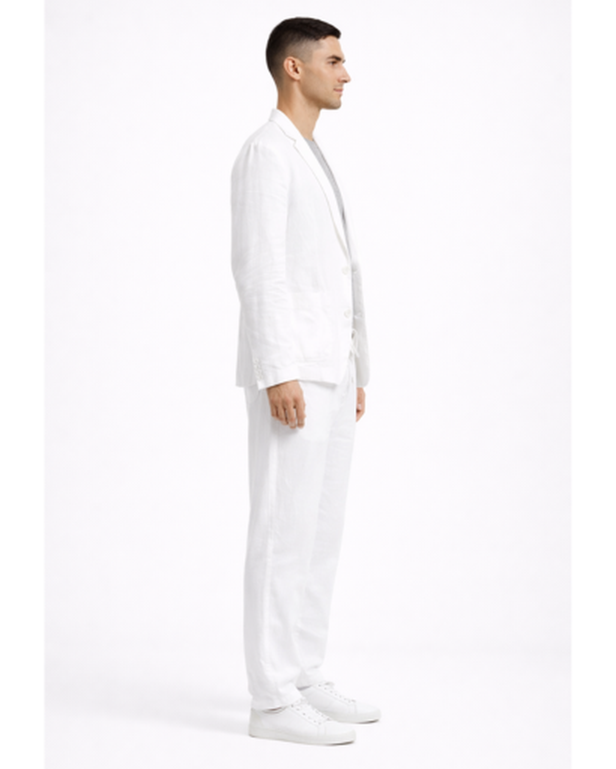 Completo da uomo casual con blazer monopetto e pantaloni a gamba dritta