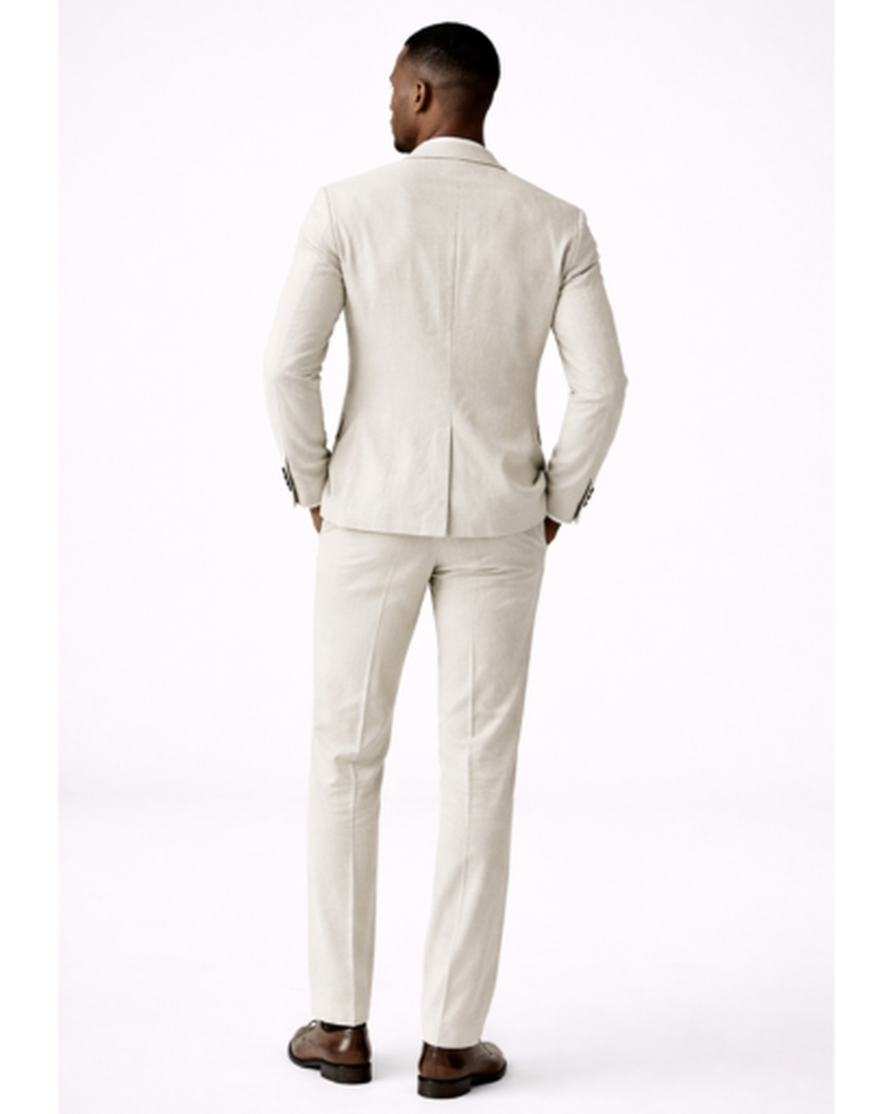 Completo da uomo casual con blazer monopetto e pantaloni a gamba dritta