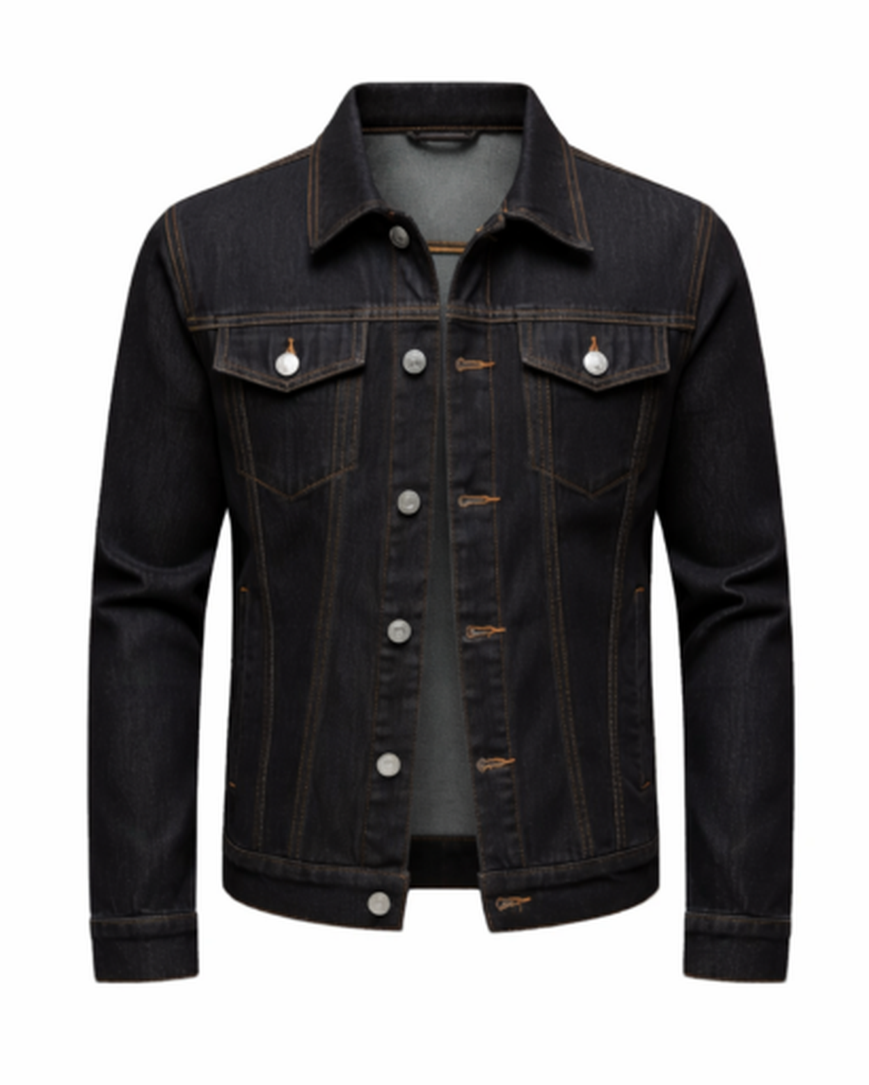 Veste en Jean Homme Ajustée – Style Casual Chic & Boutons Métal | Bureau & Sortie