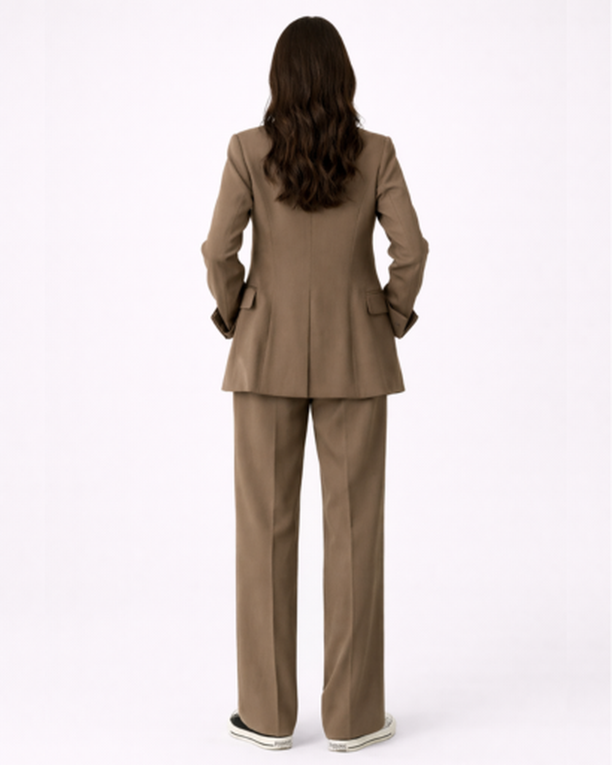 Ensemble Tailleur Femme – Blazer Structuré & Pantalon Large Fluide | Bureau Chic & Cérémonie