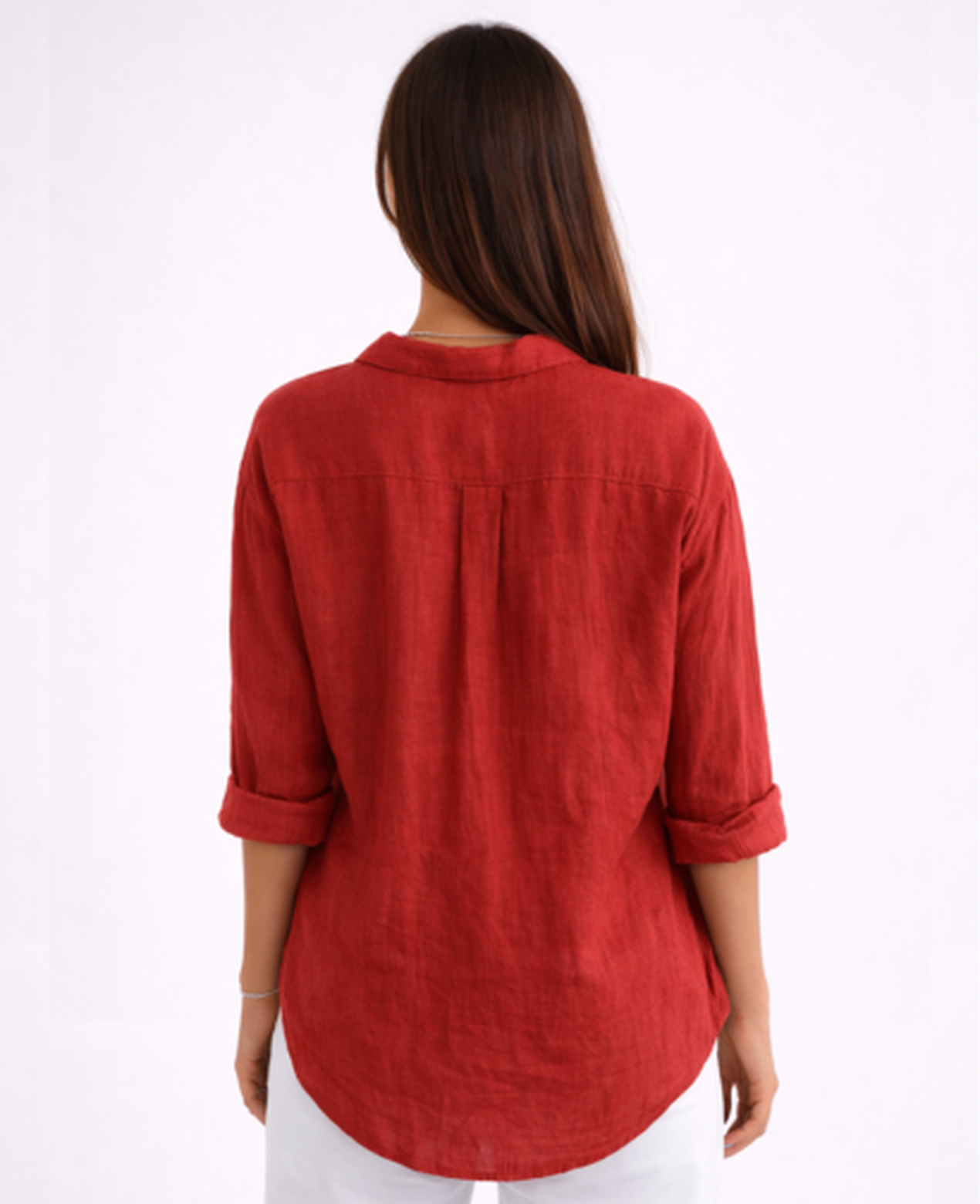 Chemise Femme Fluide – Col Classique & Manches Longues, Élégance Intemporelle Chic