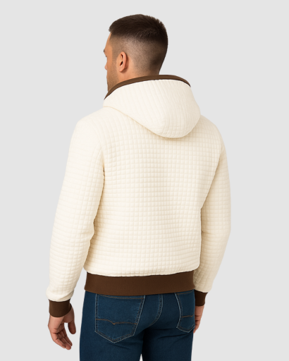 Veste Matelassée Homme Capuche Doublée Sherpa – Confort & Chaleur | Style Automne Hiver