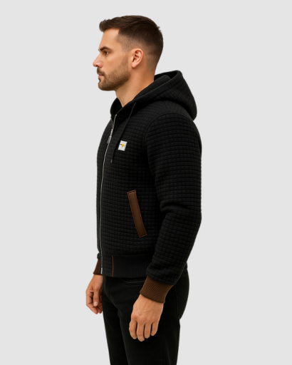 Veste Matelassée Homme Capuche Doublée Sherpa – Confort & Chaleur | Style Automne Hiver