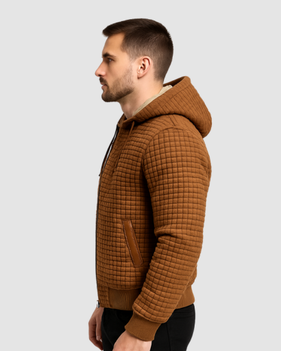 Veste Matelassée Homme Capuche Doublée Sherpa – Confort & Chaleur | Style Automne Hiver