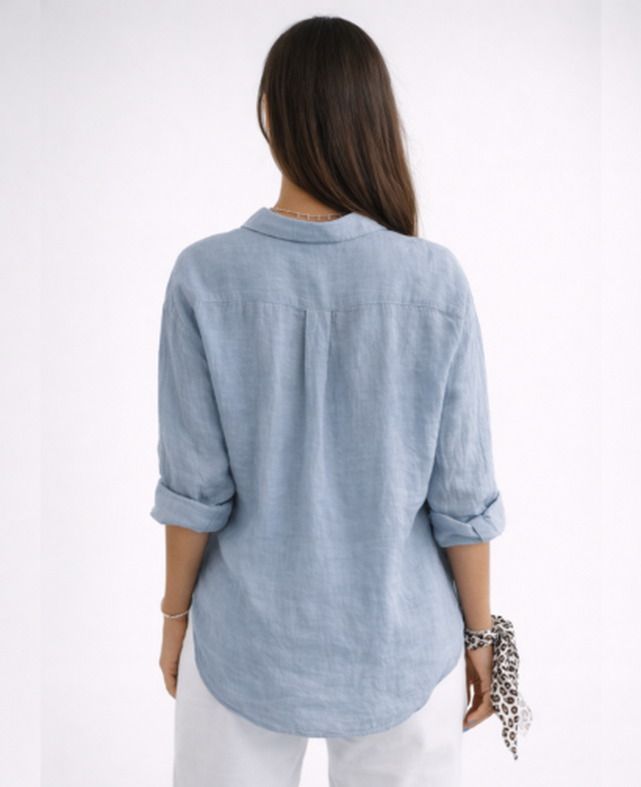 Chemise Femme Fluide – Col Classique & Manches Longues, Élégance Intemporelle Chic