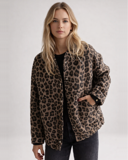 Veste Femme Imprimé Léopard Coupe Droite – Style Audacieux & Tendance | Casual Chic & Soirée
