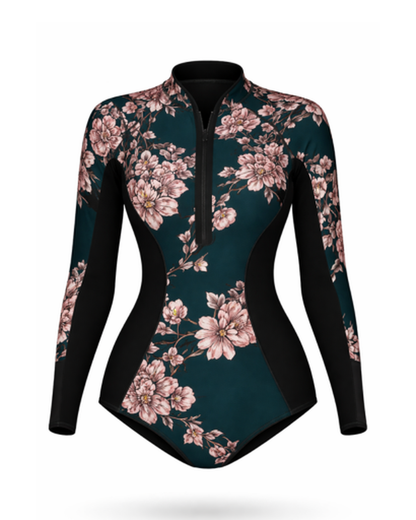Maillot de Bain Une Pièce Femme Imprimé – Style Tendance & Couverture Solaire | Plage & Piscine