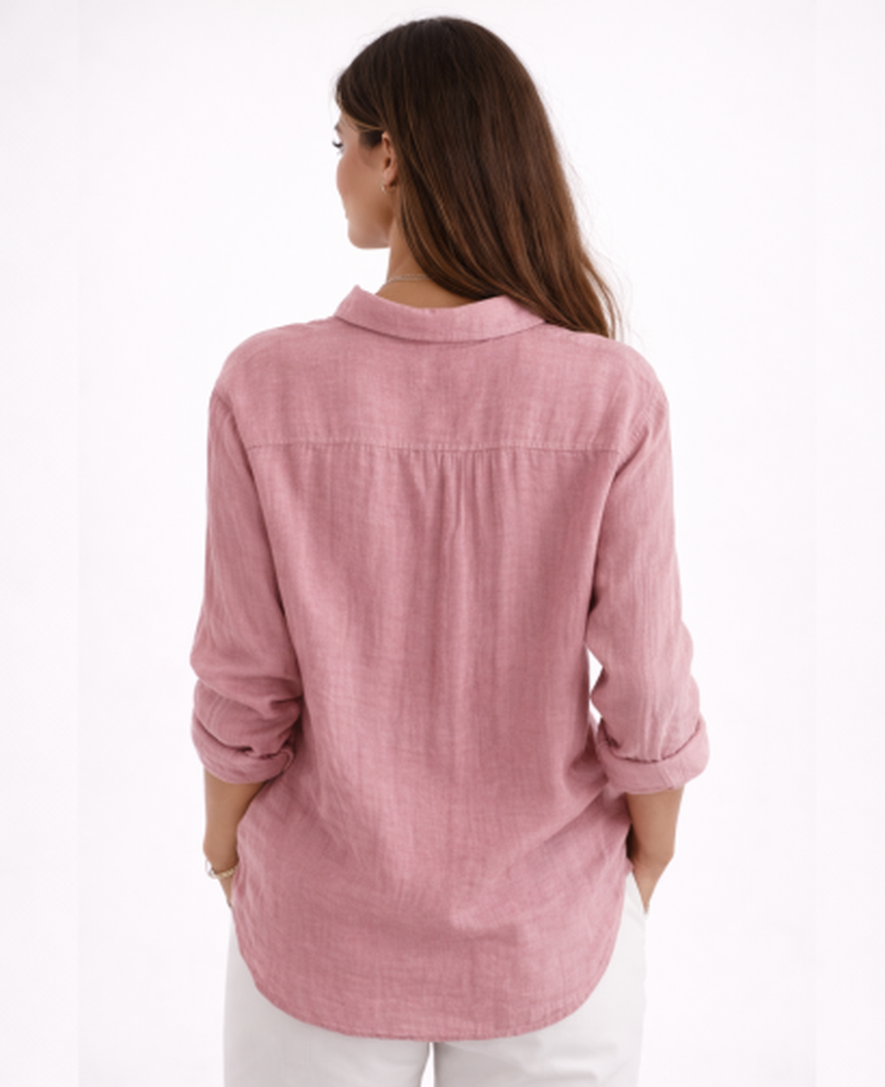 Chemise Femme Fluide – Col Classique & Manches Longues, Élégance Intemporelle Chic