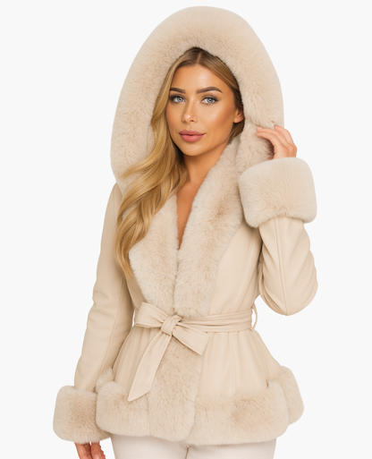 Manteau Femme Capuche Bordée