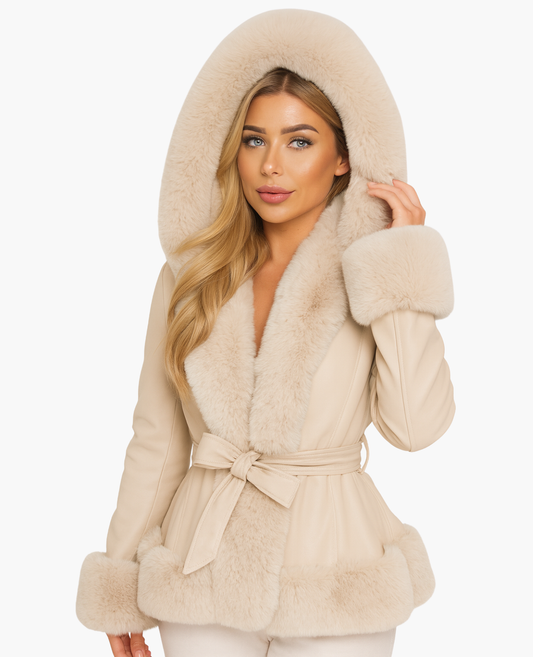 Manteau Femme Capuche Bordée