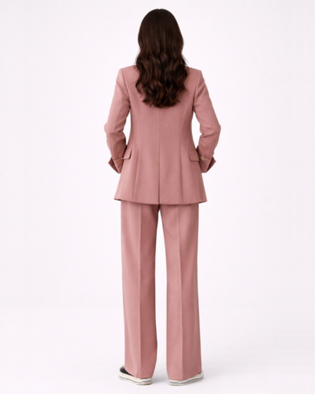 Ensemble Tailleur Femme – Blazer Structuré & Pantalon Large Fluide | Bureau Chic & Cérémonie