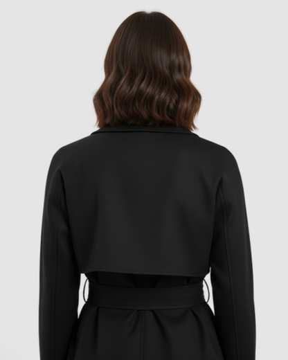 Trench-Coat Court Femme Ceinturé – Coupe Croisée Chic & Style Intemporel | Mi-Saison – vue 5