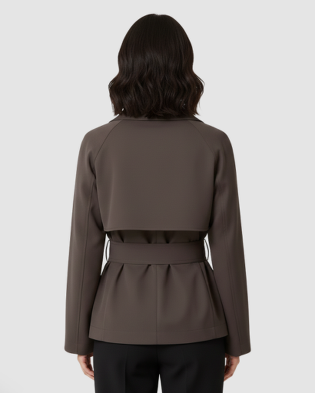 Trench-Coat Court Femme Ceinturé – Coupe Croisée Chic & Style Intemporel | Mi-Saison – vue 6
