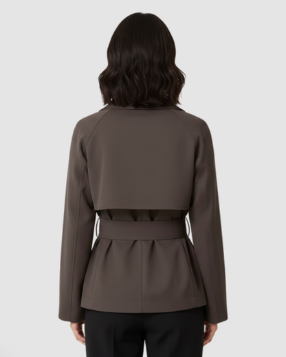 Trench-Coat Court Femme Ceinturé – Coupe Croisée Chic & Style Intemporel | Mi-Saison – vue 6