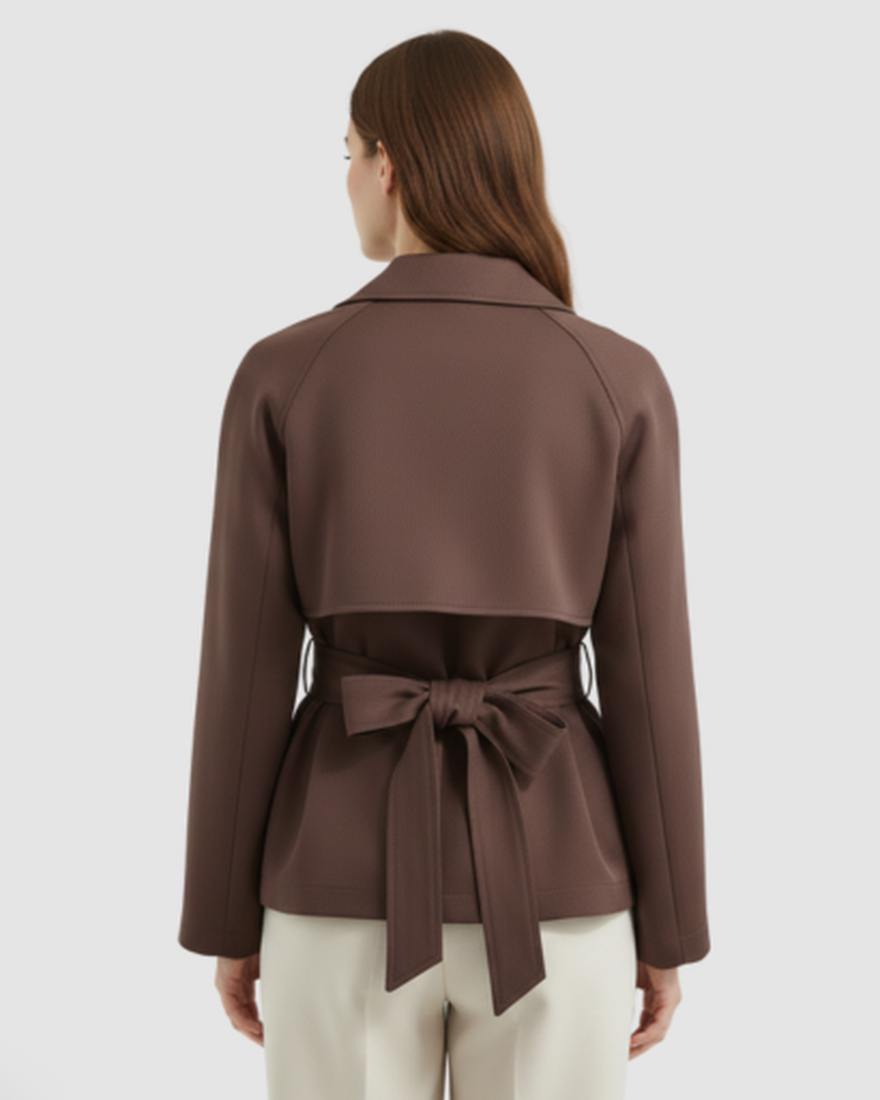 Trench-Coat Court Femme Ceinturé – Coupe Croisée Chic & Style Intemporel | Mi-Saison – vue 7
