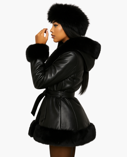 Manteau Femme Capuche Bordée